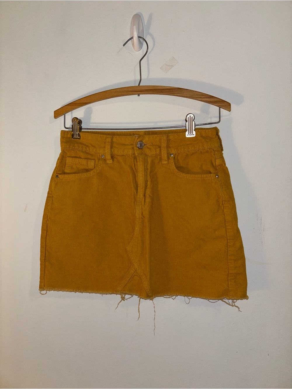 PacSun Mustard Corduroy Mini Skirt